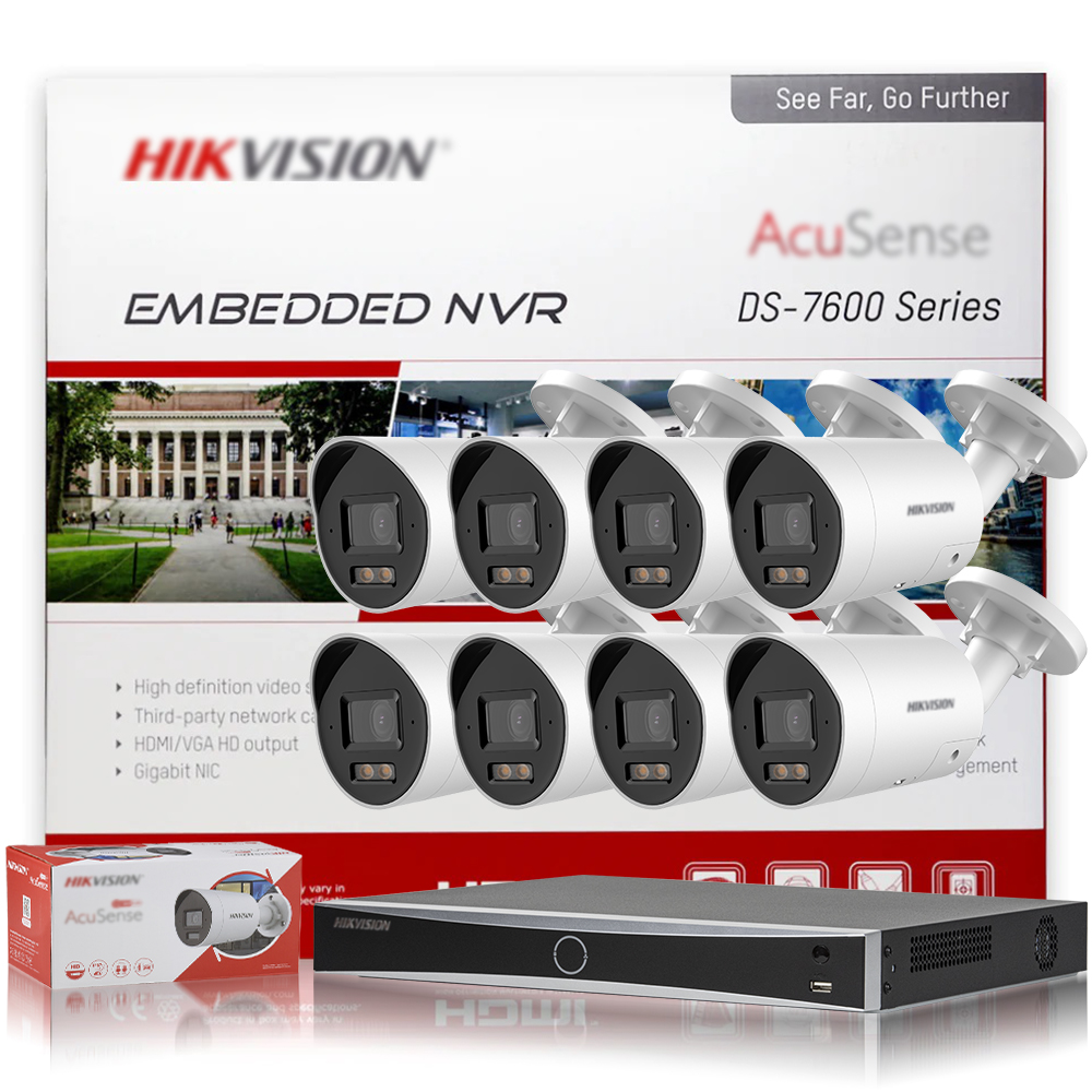 Home Security Video Recording Systems - Система видеонаблюдения Hikvision 4K 8MP POE,