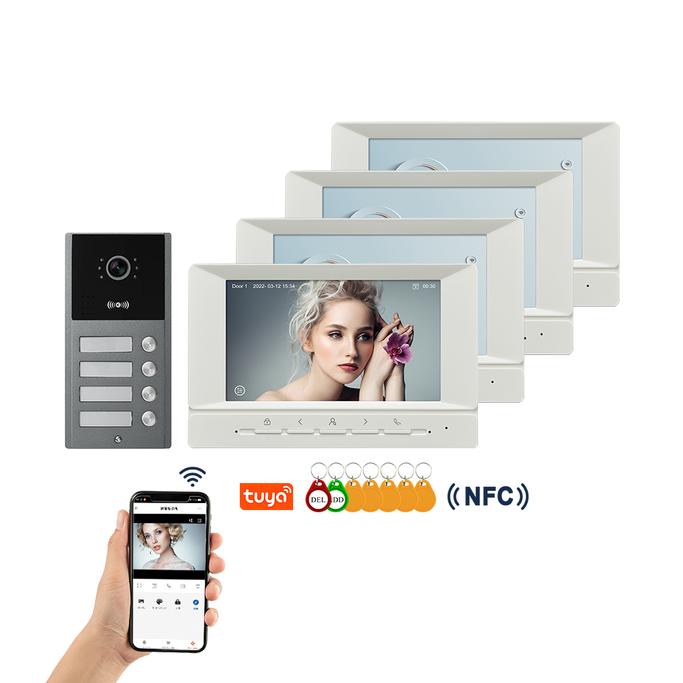 Home Security Cameras Uk - Tuya 7-дюймовый видео умный видеодомофон 1080p