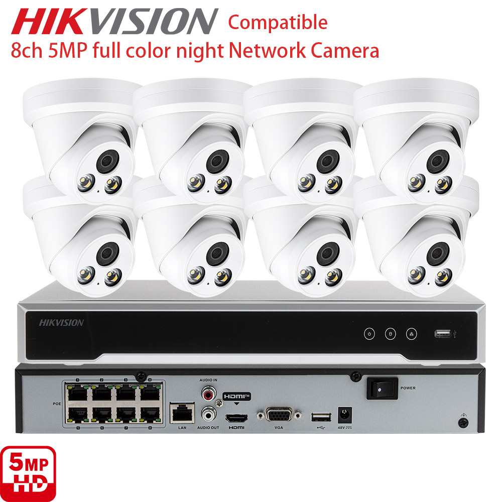 Home Security Video Recording Systems - 8-канальная IP-система видеонаблюдения 5 МП с
