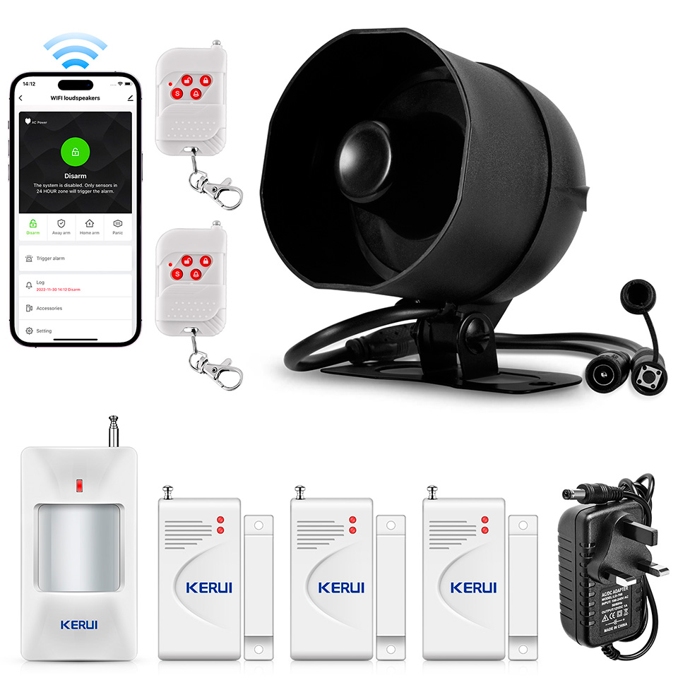 Home Zone Security App - KERUI Wi-Fi сигнализация сирена Tuya умный