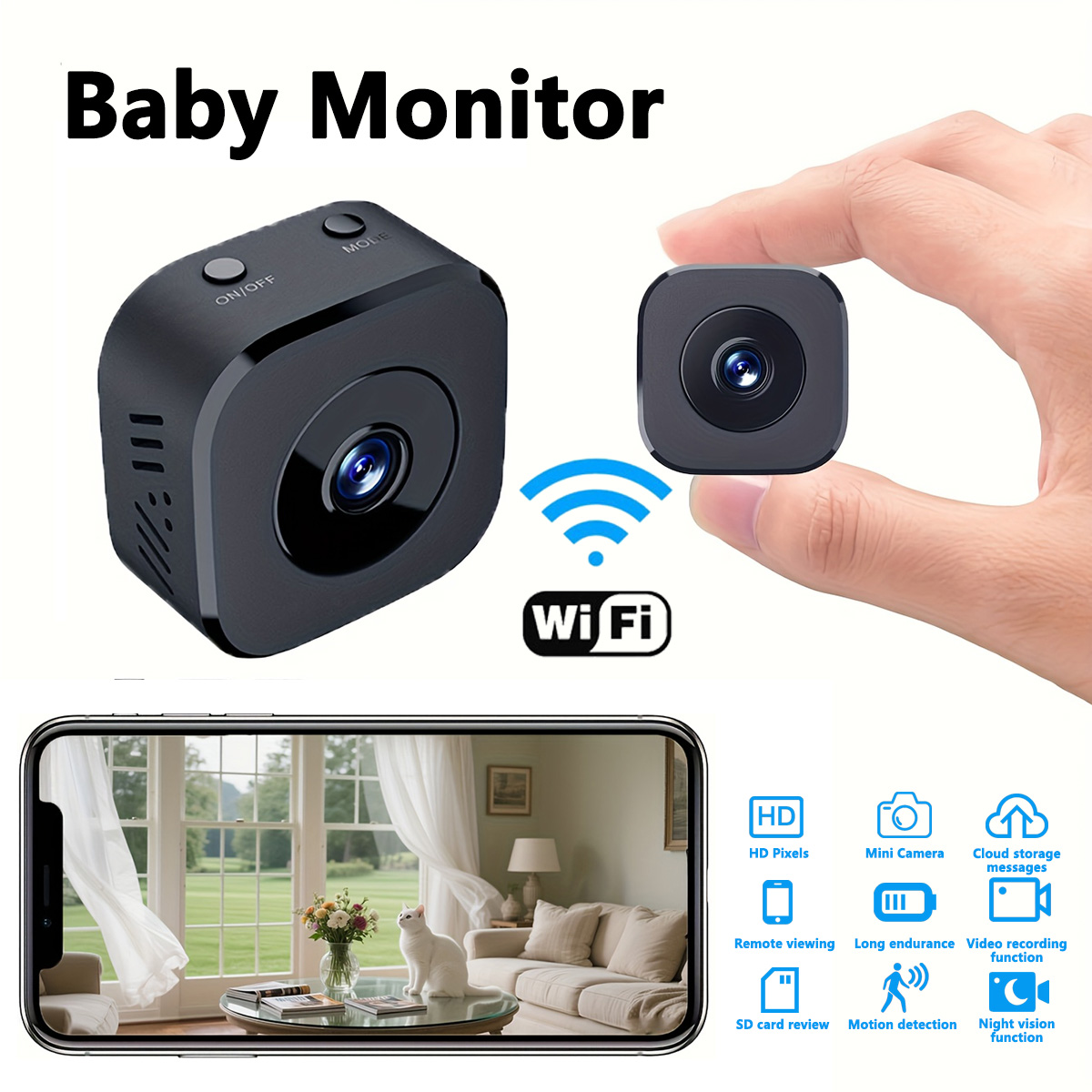 Home Security Wifi Camera - 1080P HD Мини Wi-Fi камера Внутренняя
