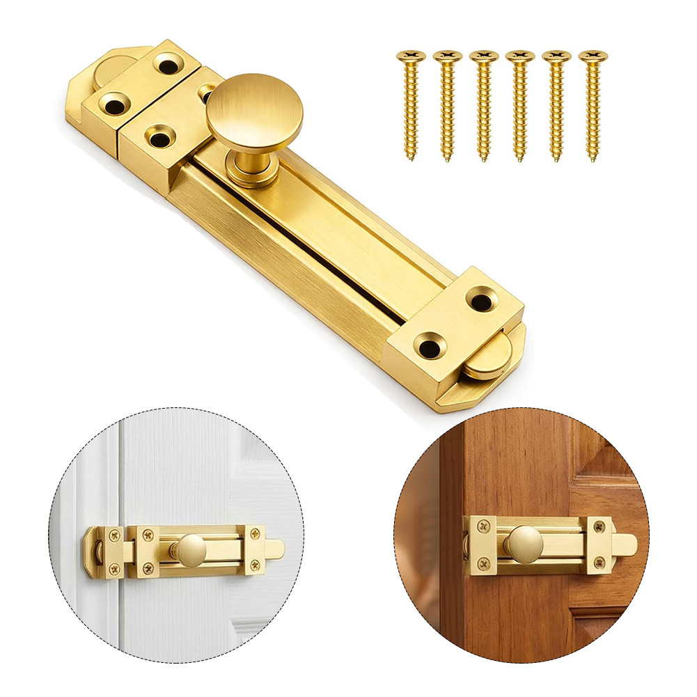 Home Security Door Lock - 5-дюймовый замок-защелка из цельной латуни для