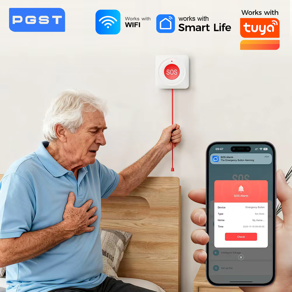 Home Security Device - Кнопка SOS Wi-Fi Zigbee, совместимая с