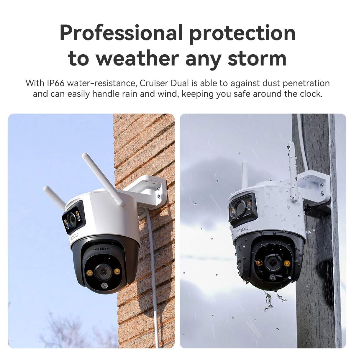 Home Security Outdoor Cameras - Уличная PT-камера безопасности IMOU — двойной