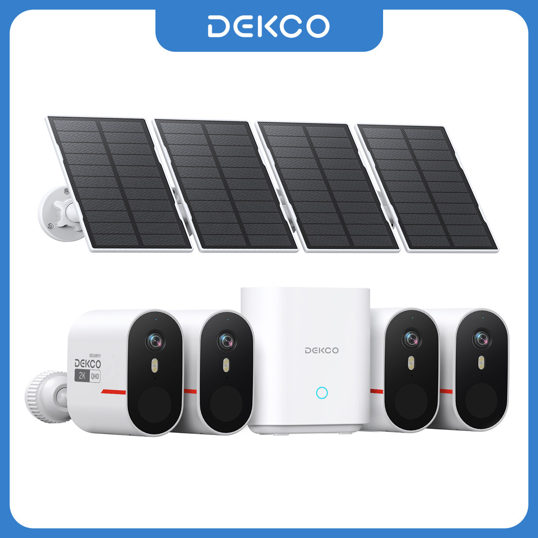 Home Security Outdoor Cameras - Система солнечных WiFi-камер Dekco 3MP, комплект
