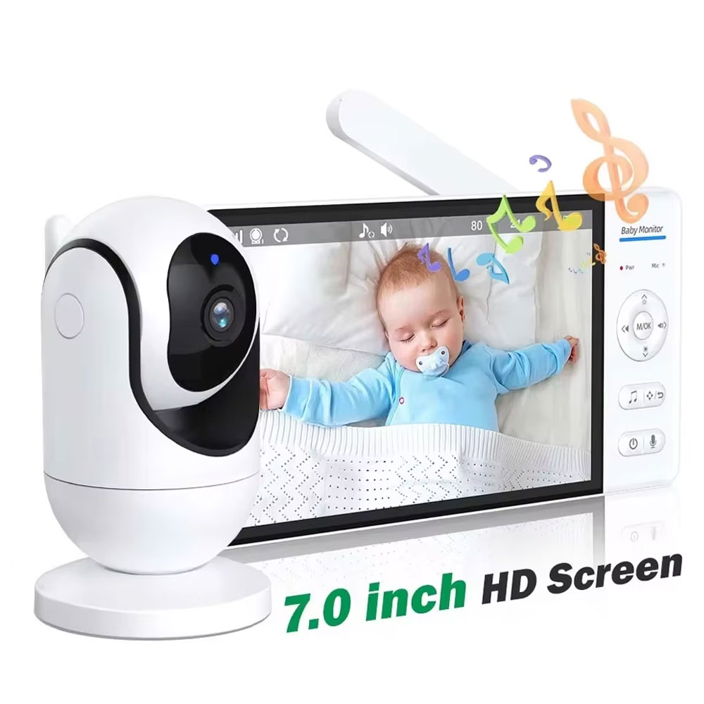 Home Security Cameras Uk - 7-дюймовый экран, видеоняня, 5000 мАч, аккумулятор,