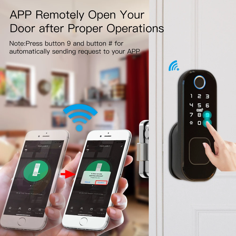 MOES WiFi Tuya умный замок две – обзор и цена Home Security Door Lock