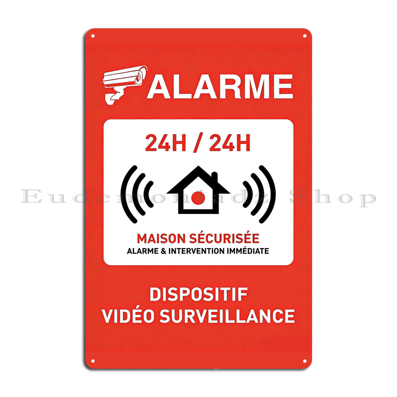 Винтажная металлическая таблич – обзор и цена Home Security Device