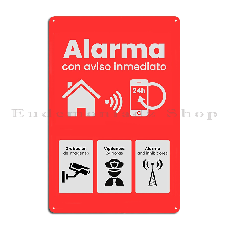 Винтажная металлическая таблич – обзор и цена Home Security Device