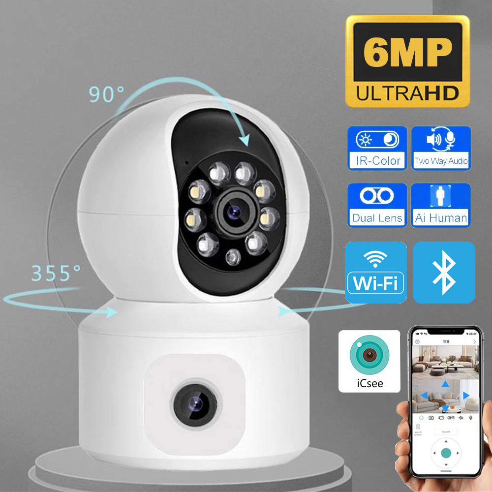 6MP Wi-Fi IP-камера iCsee с дв – обзор и цена Home Security Robot