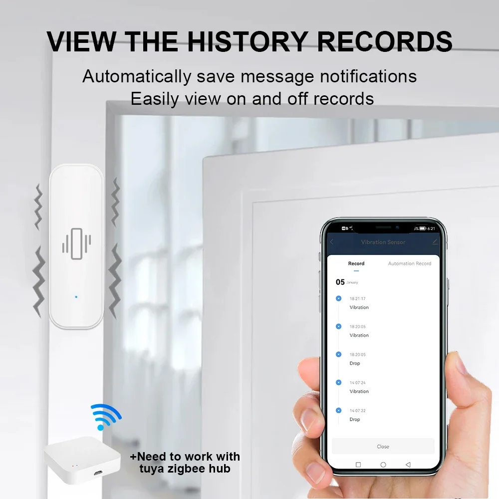 Умный датчик вибрации ZigBee,  – обзор и цена Home Security Device