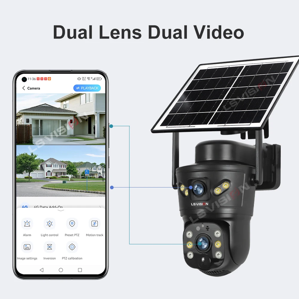 LS VISION 8MP 4G Солнечная кам – обзор и цена Home Security Wifi Camera