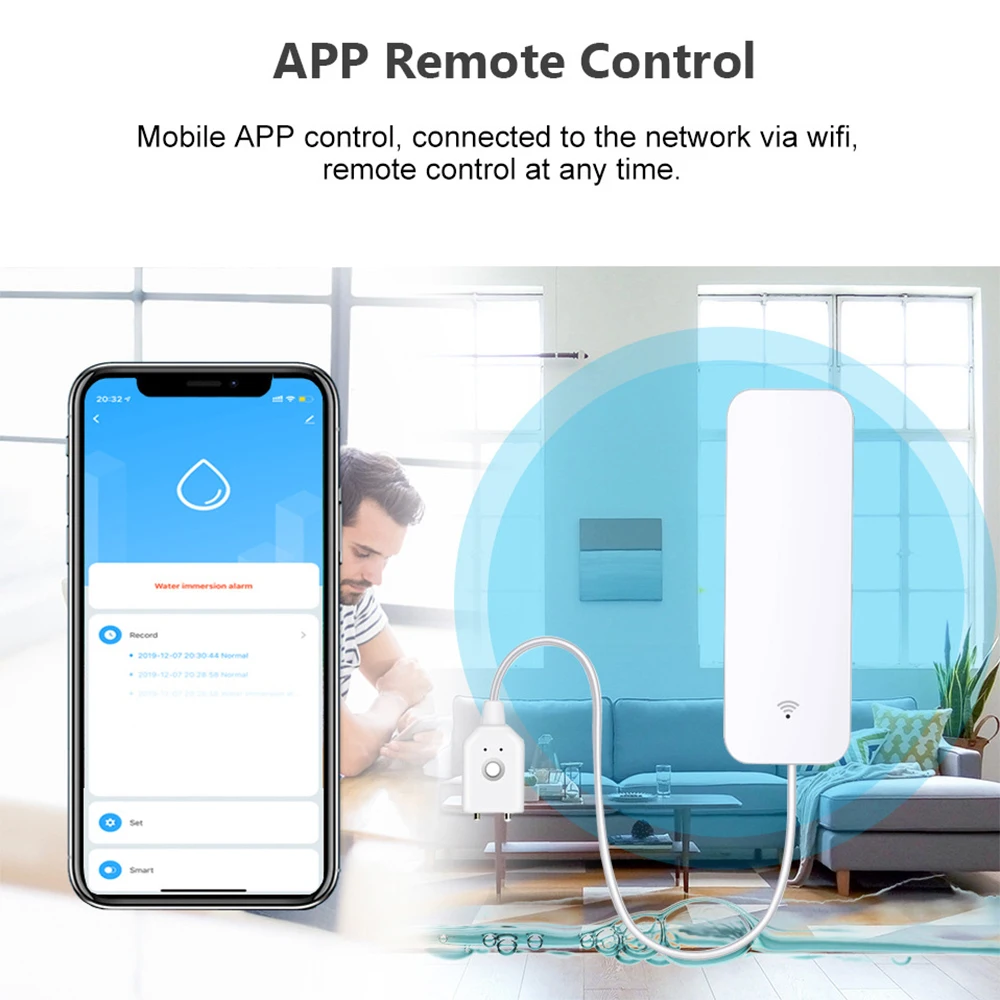 Датчик воды Tuya Wi-Fi Zigbee, – обзор и цена Home Security Device