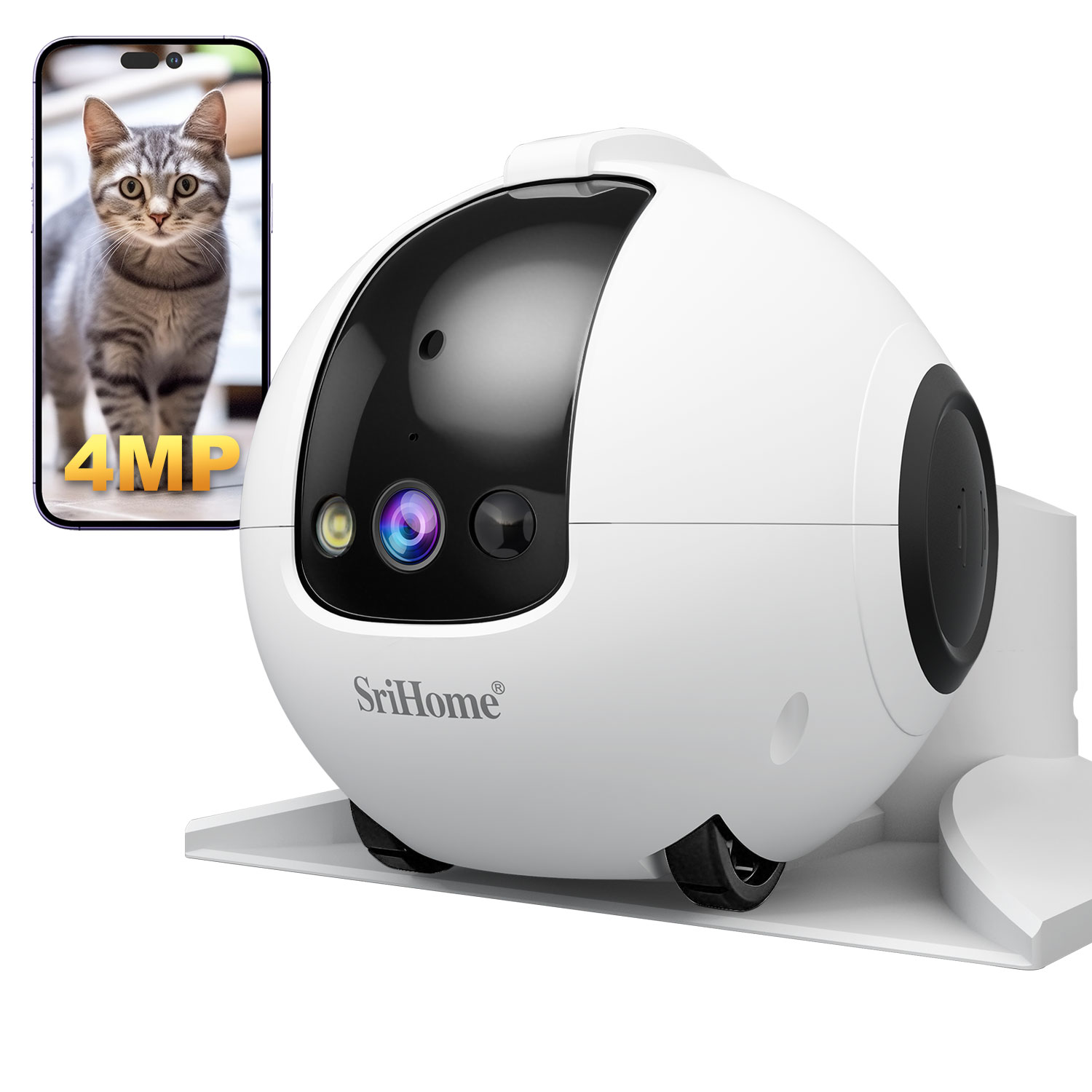 4 МП IP-камера Srihome APP Mob – обзор и цена Home Security Robot