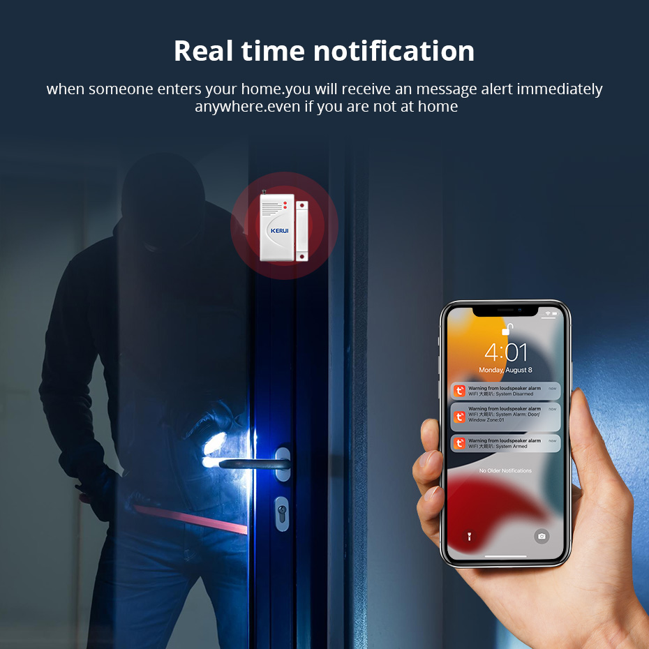KERUI Tuya Smart WIFI Беспрово – обзор и цена Home Zone Security App